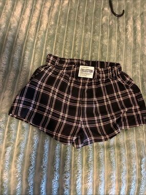 Collection B High-Waist Plaid Shorts - sleep shorts